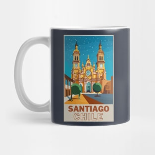 A Vintage Travel Art of Santiago - Chile Mug